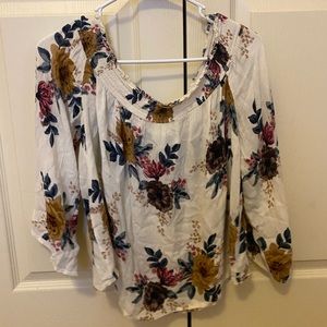 Off shoulder floral top